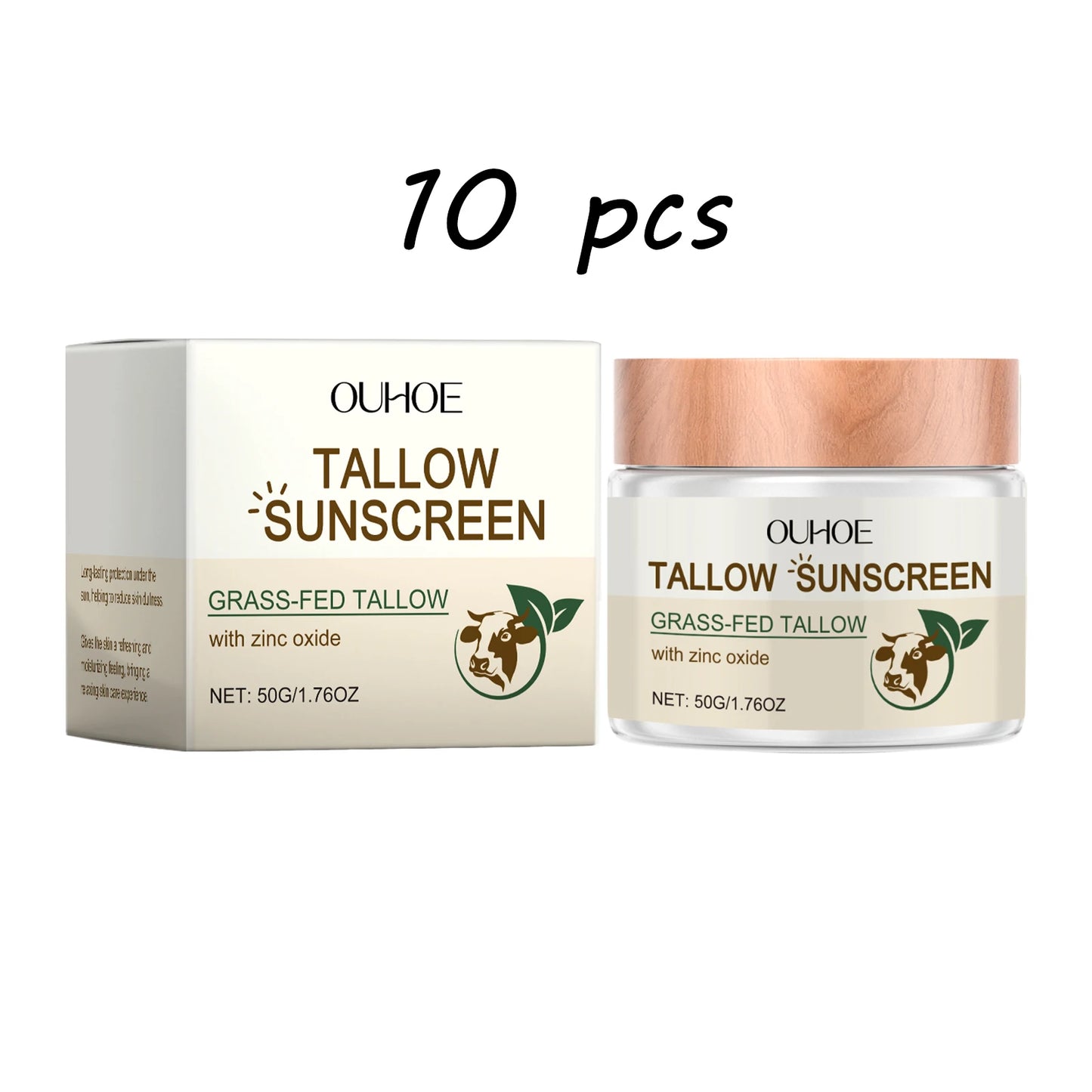 Ouhoe Moisturizing Sunscreen Tallow Balm Prevent UV Refreshing Non-greasy Reduce Dryness Promote Skin Health Sunscreen Cream