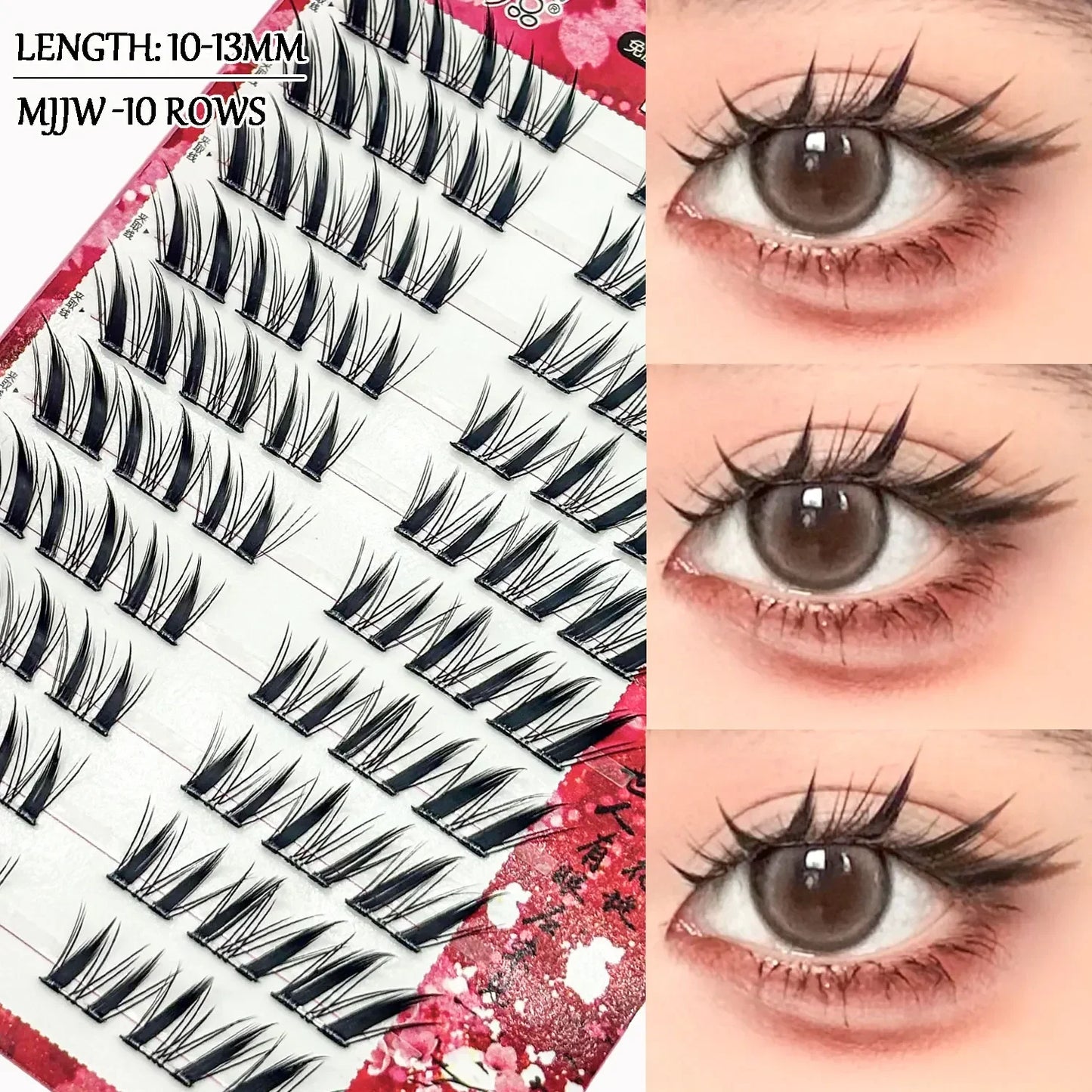 Noglue Eyelashes Natural False Eyelashes DIY Lashe Clusters Glue Strands Eye Lashes  Adhesive Eyelash Artificial Eyelashes