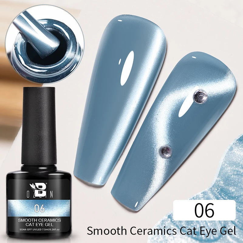 7.5ML Pink Blue Nail Gel Cat eye Semi Permanent Nail Art Soaking UV LED Nail Salon DIY Nail Salon Gel For Autumn And Winter