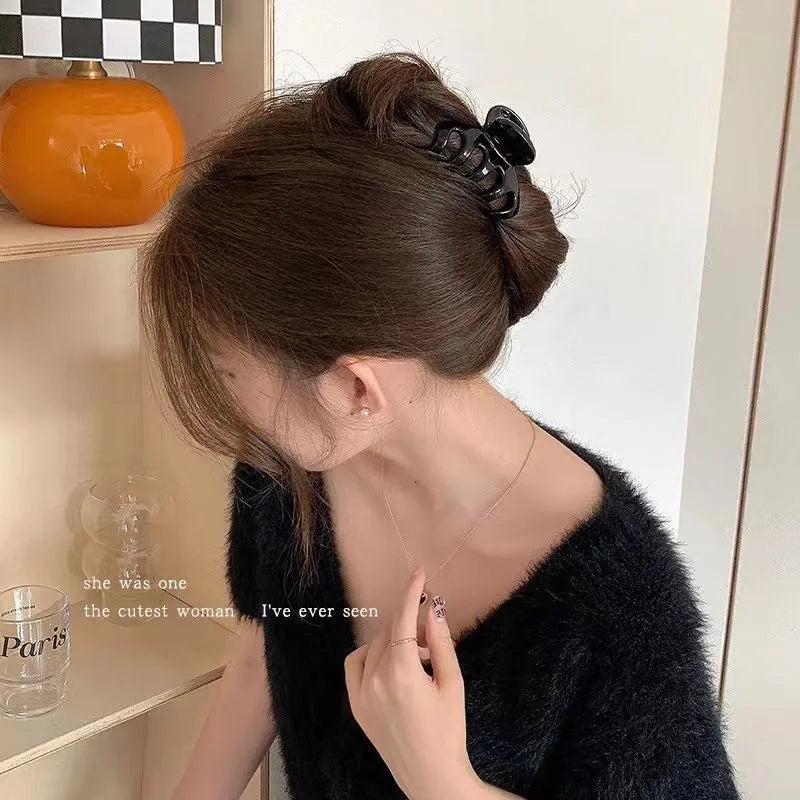 Elegant Solid Small Pumpkin Hair Claw For Women Girls Sweet Hair Ornament Claw Clip Hairpin Hair Clip Fashion Hair Accessories
