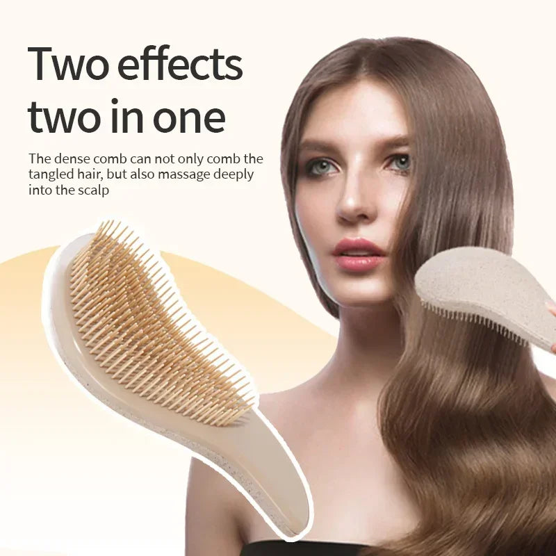 1pcs Detangling Magic Hairbrush Gentle Scalp Massage Comb Soft Anti-static Grooming Smooth Hair Brush Salon Hair Styling Tools