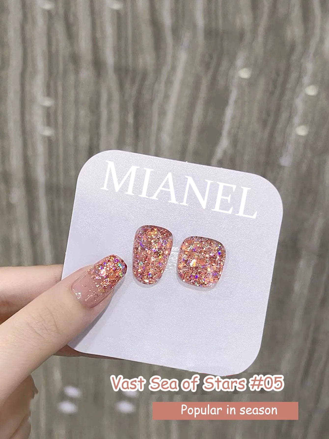 MIANEL 1-12PCS Star-chasing Moon-chasing Gel Nail Polish 2026 Popular Whitening Strobe Sequin Flashing Nail Polish White Nails