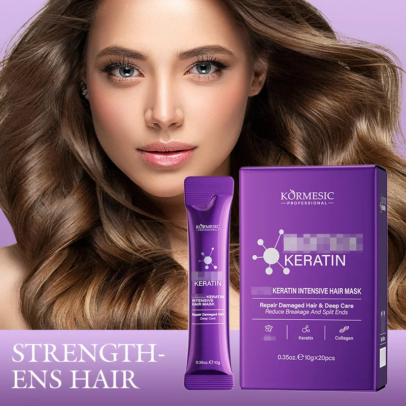 Keratin Hair Mask Magical 5 Second Repair Damage Frizzy Soft Smooth Shiny Hair Deep Moisturize Hair Treat Repair Hair Care Mask