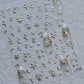 Elegant Gold Scepter 5D Nail Art Stickers Gorgeous Gemstone Luxury Courtly Pattern Necklace Frame Self Adhesive Manicure Decals