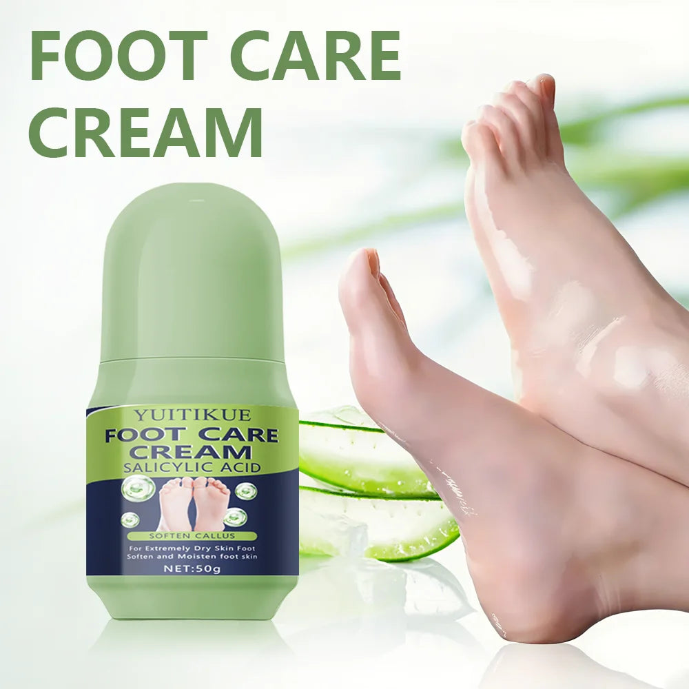 Foot Care Cream with Salicylic Acid - Soften Callus Moisturize Deep Cleaning for Dry Foot Hand Elbow Knee Daily Care 50g