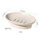 White Ceramic Soap Dish with Drainage Hole Oval Soap Holder Self Draining Soap Tray Bathroom Countertop Storage Organizer