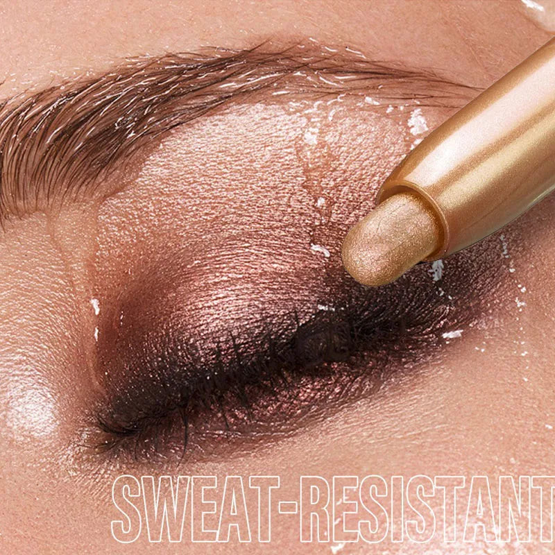 Waterproof Pearlescent Eyeshadow Pencil Stick Shimmer Highlighter Pencil Pearl Pigment Long Lasting Cream Eyes Make Up Cosmetic