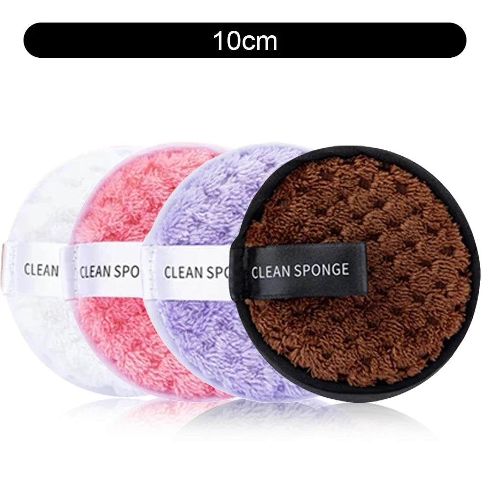 1/4pcs Makeup Remover Microfiber Cotton Pad Cosmetics Washable Makeup  Towel Cleaning Sponge Skin Care Tool Washcloth