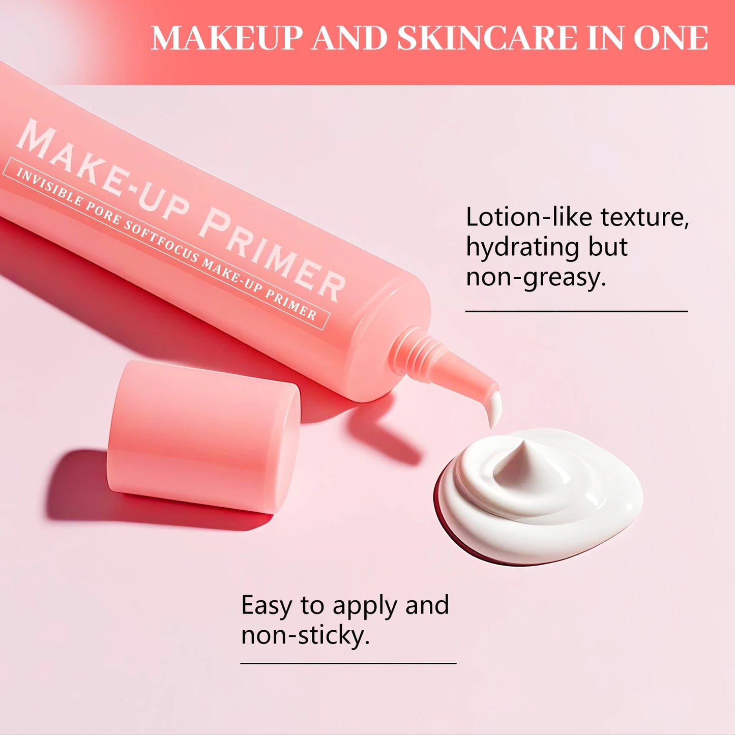 This makeup primer brightens the complexion, leaving a natural, radiant glow; it's gentle and non-greasy.