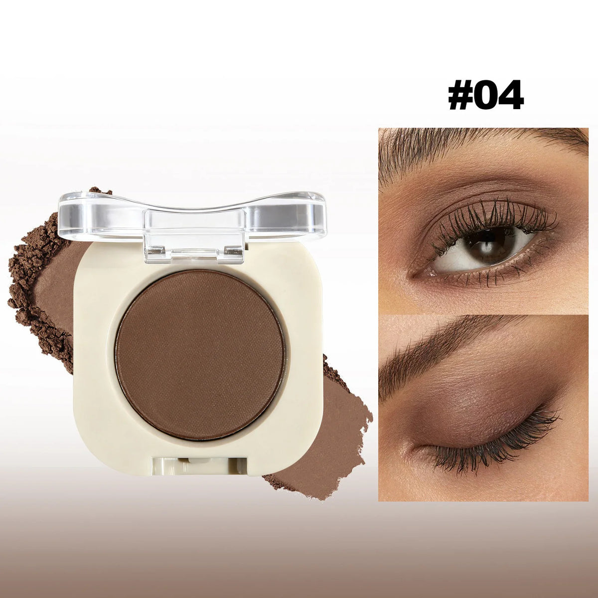 Monochrome Matte Brown Eyeshadow Primer Makeup Lasting Smooth Easy To Wear Nature Brighten Silkworm Eyeshadow Palette 12Colors