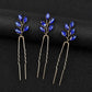 Vintage Blue Rhinestone Hair Comb Wedding Hair Accessories Bridal Hair Clip Headpiece Jewelry Bride Tiara Hair Ornament Gift