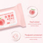 Peach makeup remover wet wipes remove facial makeup, cleanse the skin, refresh and remove makeup