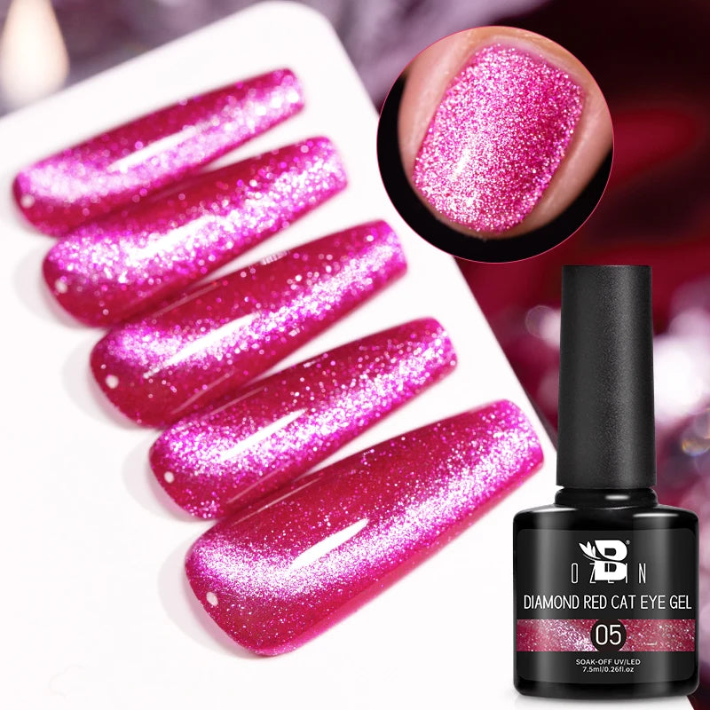 7.5ML Pink Blue Nail Gel Cat eye Semi Permanent Nail Art Soaking UV LED Nail Salon DIY Nail Salon Gel For Autumn And Winter
