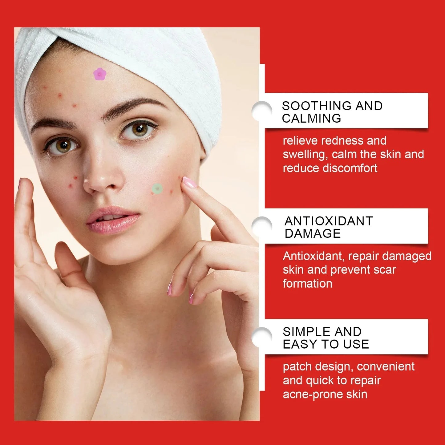 240pcs New Pimple Patch Acne Patches Heart/Star/Flower/Round Shape Acne Dots Patches Moisturizes for Covering Zits and Blemishes
