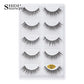 3D Faux Mink Lashes X05 Fluffy Wispy False Eyelashes 5Pairs Reusable Soft Volume Eyelashes Natural Look for Daily & Party Makeup