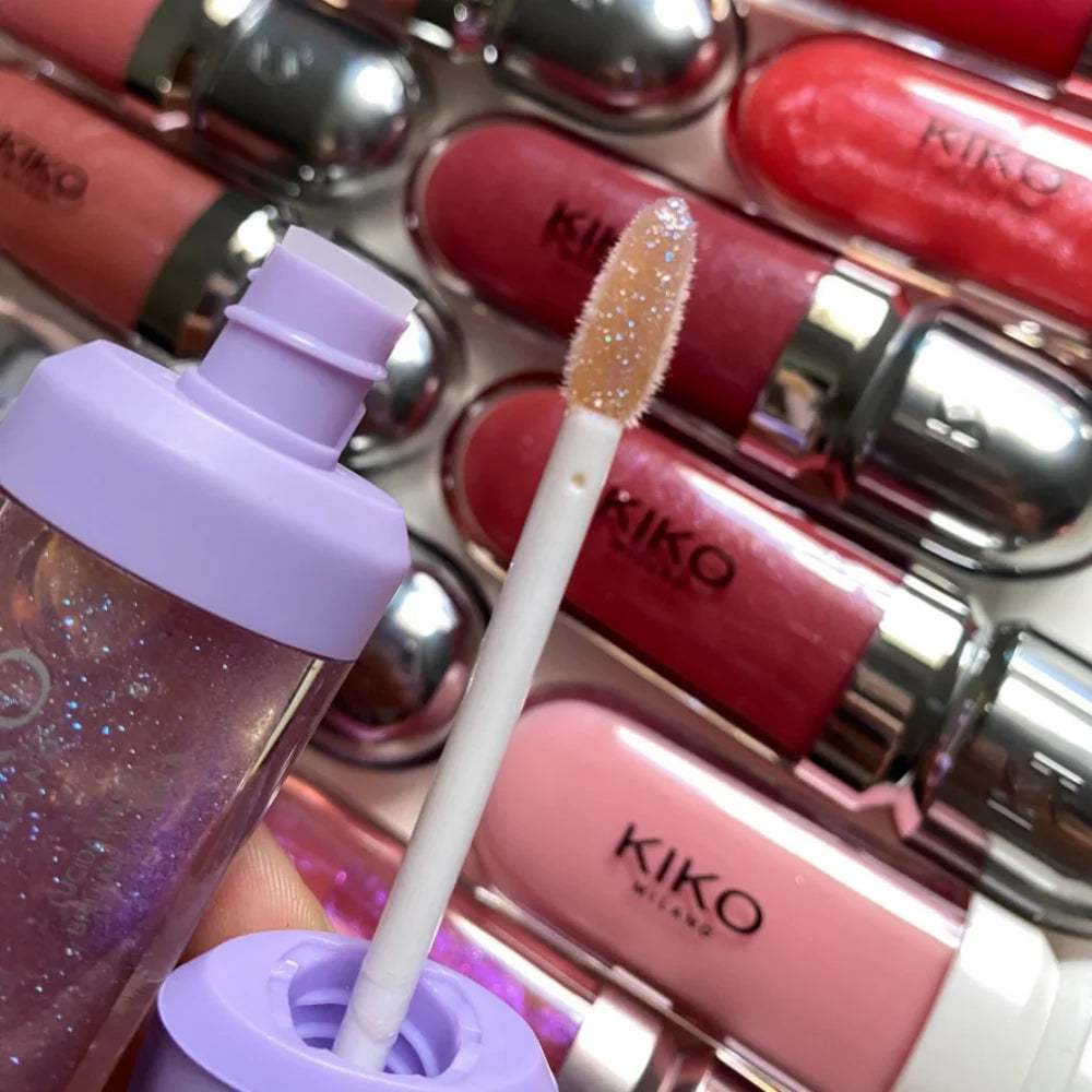 KIKO 3D Liquid Lip Gloss Mirror Colour Pearlescent Shimmer Moisturizing Waterproof Plump Glossy Lasting Not Fading Lipstick