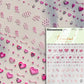 Cat's Eye 5D Gradient European Love Heart Gem Wing Crystal Geometric Colorful Self Adhesive Nail Art Stickers Manicure Decals