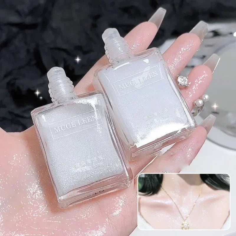 Liquid Highlighter Makeup High Glossy Pearlescent Body Face Shimmer Shine White Eyeshadow Highlighter Contouring Stick Cosmetics