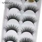 YSDO Eyelashes 3/5 Pairs Natural Long 3D Mink Lashes Fluffy Volume Mink False Eyelashes Cruelty Free Wispy Lashes Makeup Cilios