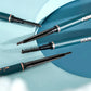 Novo Color Double Eyebrow Pencil with Brush Waterproof Lasting Extremely Slim Sketch Eye Brow Tattoo Pen Eye Makeup Cosmetic