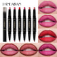 HANDAIYAN 2 in 1 Double-end Matte Lipstick Pencil Lipliner Waterproof Long Lasting Matte Lip Liner Pen 6 Colors Lipsticks Makeup