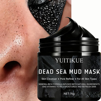 YUITIKUE Bamboo Charcoal Mask 70g - 5-in-1 Blackhead Remover, Deep Cleansing, Pore Minimizing, Oil Control & Skin Purifying