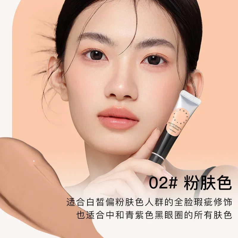Foreverkey Concealer Cream Liquid Foundation For Dark Eye Circles Pimple Mark Waterproof Longlasting Smooth Makeup 10g