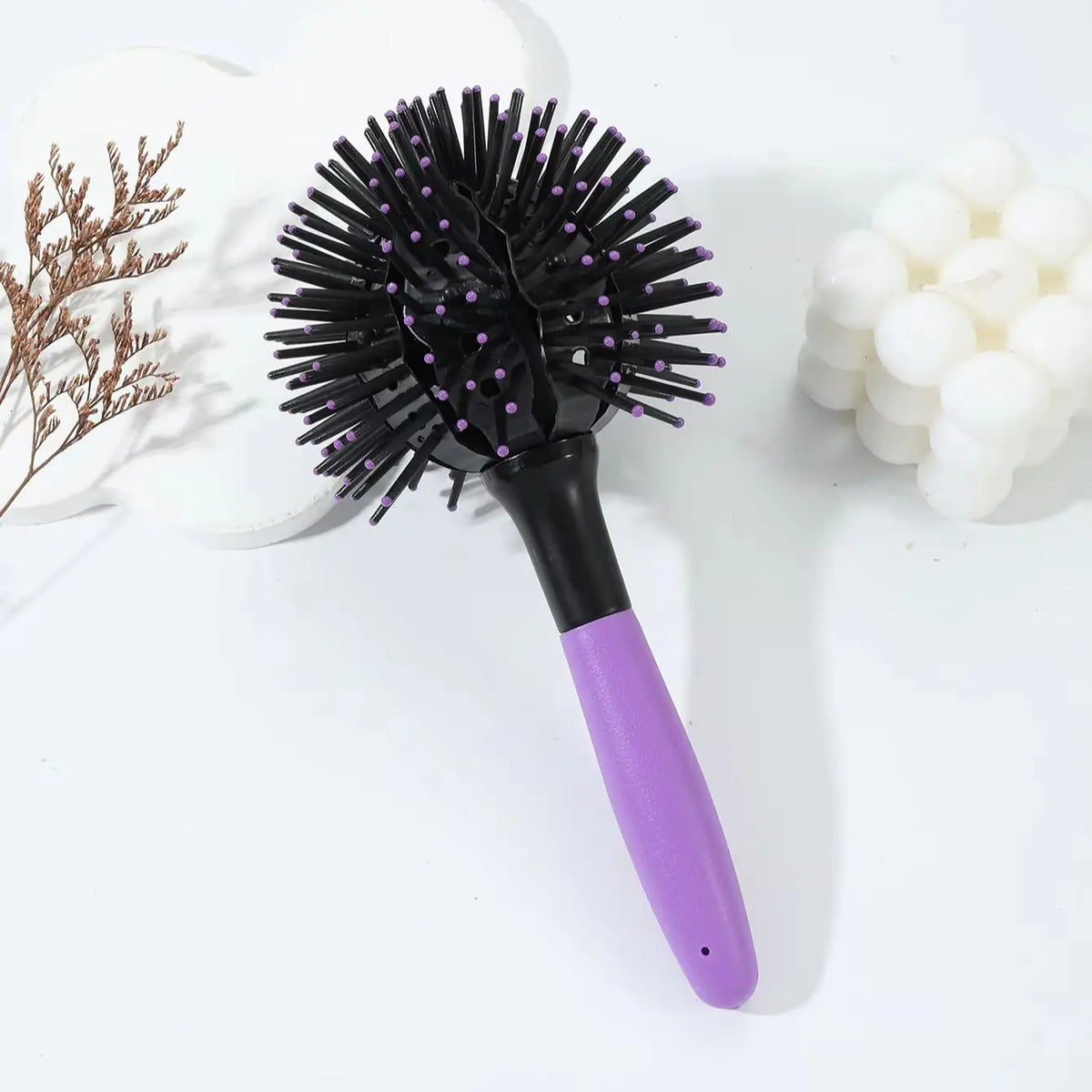 1 Piece of 8-in-1 Styling Hair Brush, Spherical Ball Brush Suitable for Wet and Dry Hair Special for Real Hair Wigs