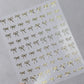 Embossed Colorful Bows Nail Art Stickers Sweet Laser Gold Silver Bowkonts Self Adhesive Nail Art Stickers Decoration Decals DIY