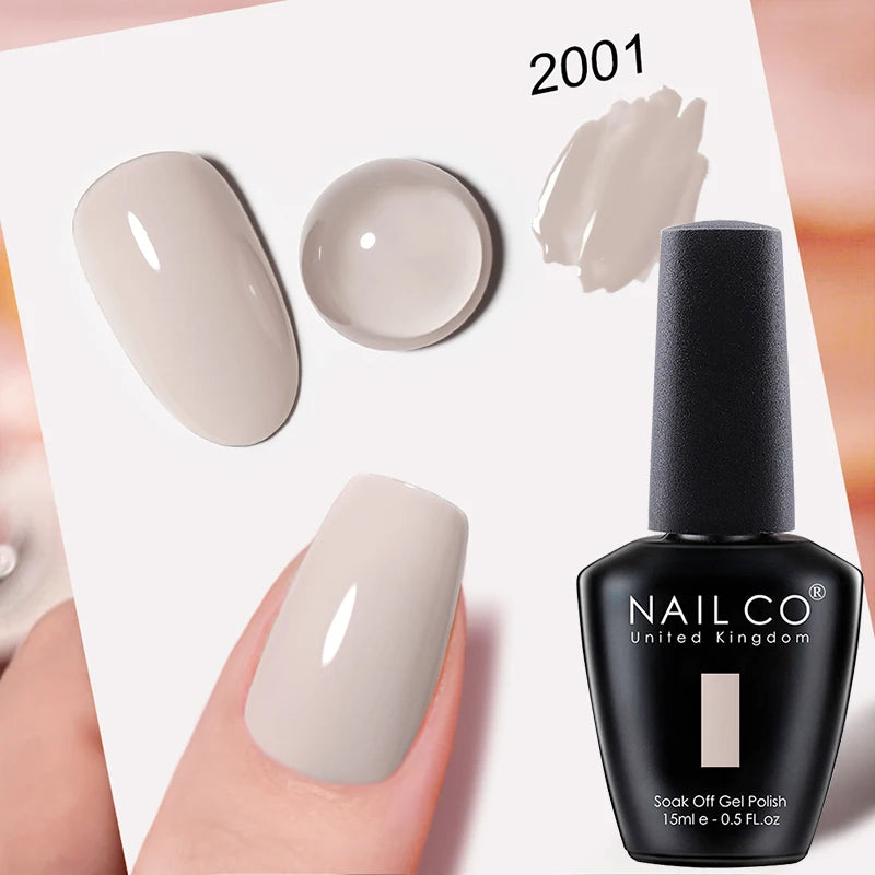NAILCO 15ml Hema/TPO Free UV Gel Nail Polish Nail Art Manicure Nail Professionals Base Top Varnish Semi Permanent Vernis Nail