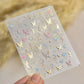 Shiny Jelly Butterfly Charming Golden Gradient Bowknot 5D Self Adhesive Nail Art Sticker Flower Petal Rhinestone Manicure Decals