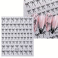8pcs Mixed Color Bow Nail Art Stickers 3D Cute Red Black Pink bowknot Nail Charms Foils Y2K Gold Laser Effect Bow Manicure Decor