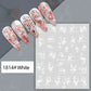 Cherry Blossom 3D Nail Stickers White Flower Petals Nail Art Decals Elegant Wedding Design Spring Sakura Manicure Slider Decor
