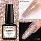 7ml Holographic Reflective Glitter Gel Nail Polish Champagne Gold Sliver Shiny Sparkling Sequins Soak Off UV LED Nail Varnish