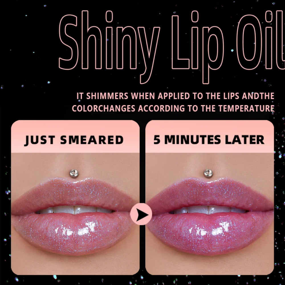 Purple Lip Gloss Moisturizing Mirror Water Gloss Solid Color Lip Gloss Film Forming Non Filling Gloss Lipstick