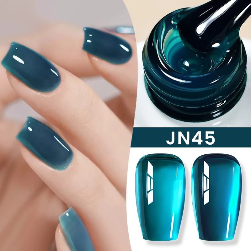BORN PRETTY 10ml Jelly Nude Gel Nail Polish 50 Colors Semi Transparent Nail Art Nail Supplies Soak off UV LED Nails Gel Varnish