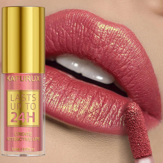 14 Colors Metallic Glitter Velvet Lip Glaze High Pigment Matte Shimmer Lip Tint Diamond Lips Korean Makeup Gifts Liquid Lipstick