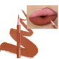 Matte Lip Liner Pencil Waterproof Smooth Application Smudge-Proof Moisturising Highly Pigmented 6 Colors Lip Contouring Makeup