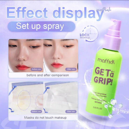 Misty fog keeps makeup in place and locks colors. Setting spray long-lasting, shimmering, makeup without smudging, oil-control