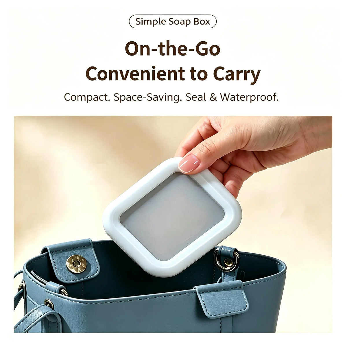 Portable Travel Silicone Soap Box, Waterproof Sealed Mini Bar Soap Holder for Outdoor, Kids & Daily Use