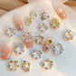 Flat Pearl Wreath Star Bowknot Butterfly Rhinestones Christmas Koi Metal Alloy Jewelry Nail Art Decorations Manicure Accessories