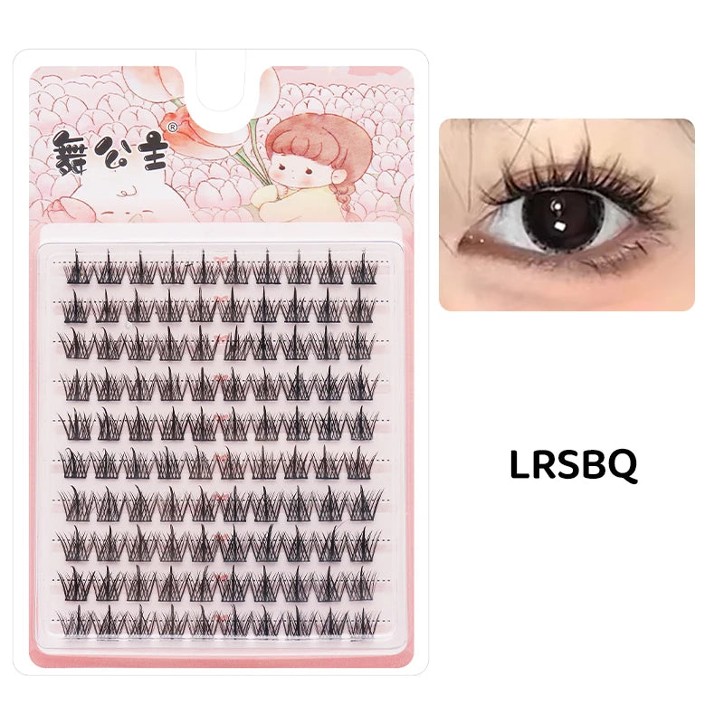 DINGSEN 10 rows Individual Eyelashes Wholesale 10-12mm Cluster Lashes Natural Anime False Kake Eyelashes Extension Makeup