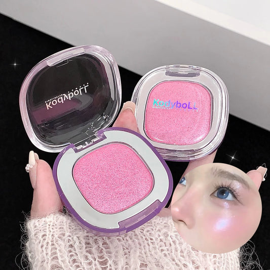 Monochrome Highlighter Cream Facial Brighten Diamond Pearlescent Highlighting Makeup Long-Lasting Natural Pink Blush Rouge Cream