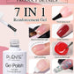 PUENTE 7.5ML Golden Gems Cat Magnetic Gel Nail Polish Pink Brown Blue Colors Golden Glitter Cat Eye Soak Off UV Nail Art Varnish