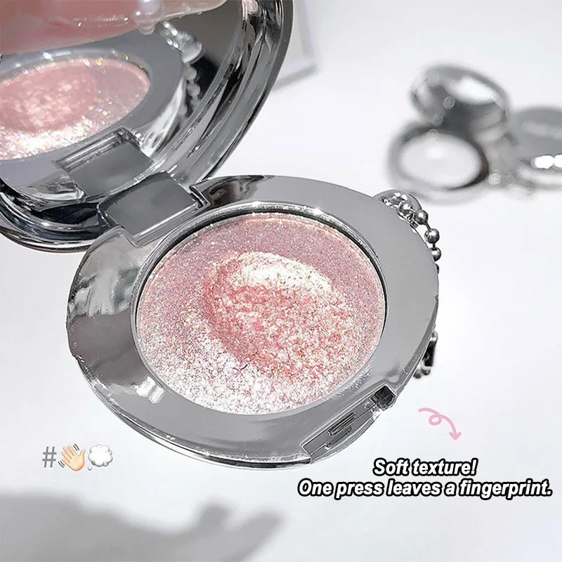 4-color Starry Diamond Highlighter Cream for Face, Collarbone Brightening, Pearlized Shine and Dewy Skin,Face Makeup Product