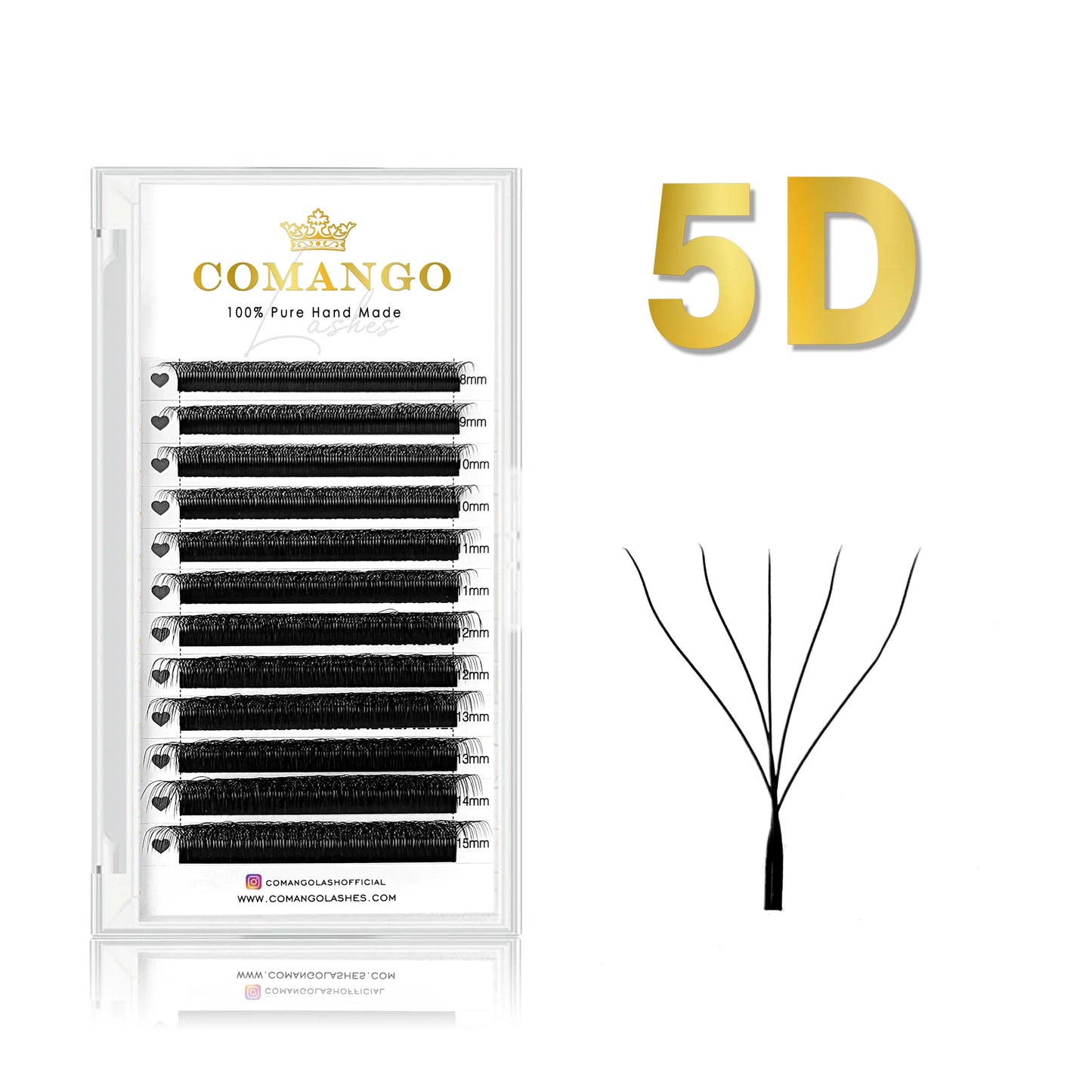CoMango W Eyelash Extension Automatic Flowering 2d/3d/4d/5d/6d/8d W Fake Lashes 0.07 CD Premade Volume Fans Individual Eyelashes