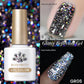 BORN PRETTY 10ml Sparkling Glitter Reflective Gel Nail Polish Sparkly Holo Shiny Pink Silver Black Gel Nail Art Salon Varnish