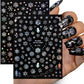 12sheets Laser Sliver Snowflakes/snowballs 3D Christmas Nail Art Decals Dreame Laser Santa Claus Snowman Nail Stickers Charms﻿