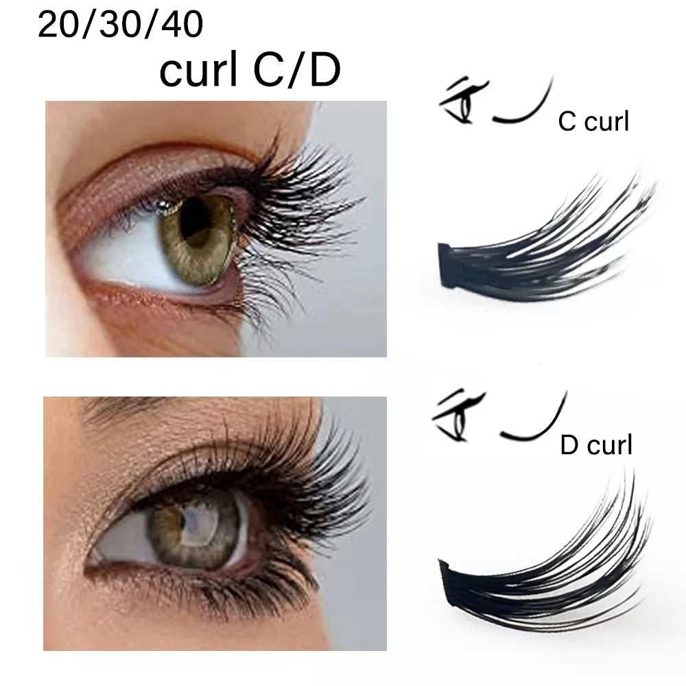 40D/30D/20D Mink Eyelashes 1 Box/60 Bundles Natural Eyelash Extension 3D Russia Individual Eyelash Cluster Makeup Tools Lashes