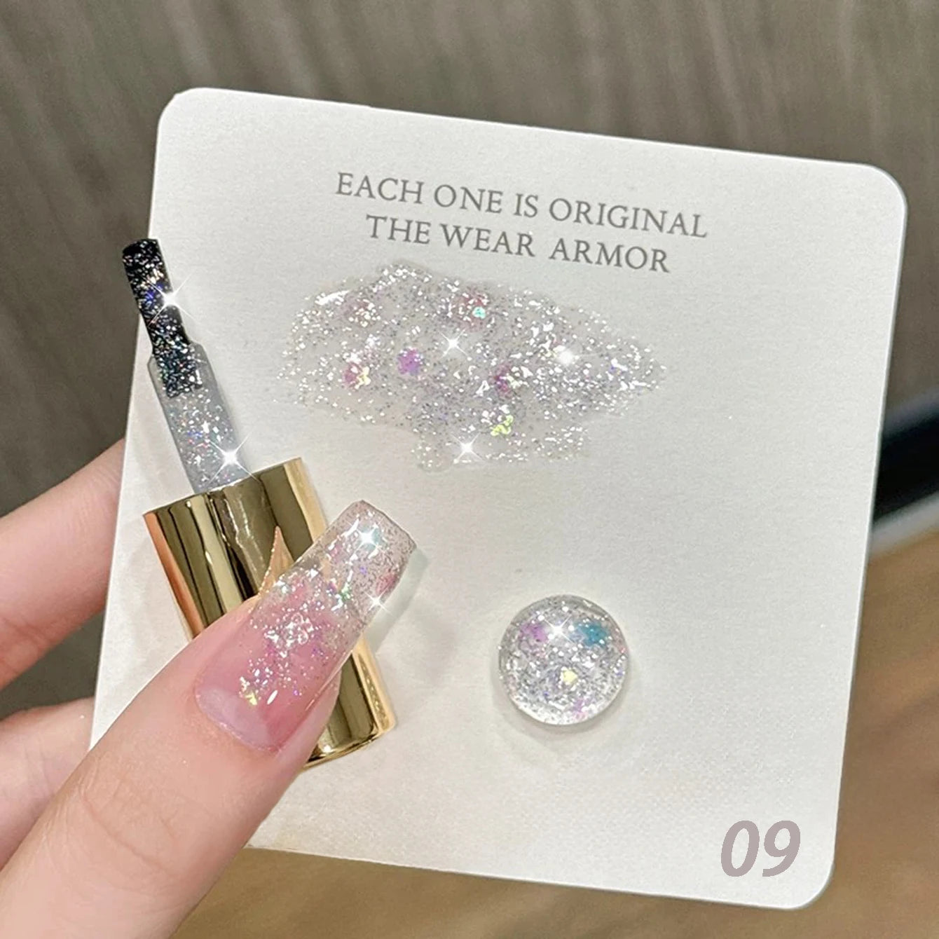 MIANEL 1-12PCS Star-chasing Moon-chasing Gel Nail Polish 2026 Popular Whitening Strobe Sequin Flashing Nail Polish White Nails